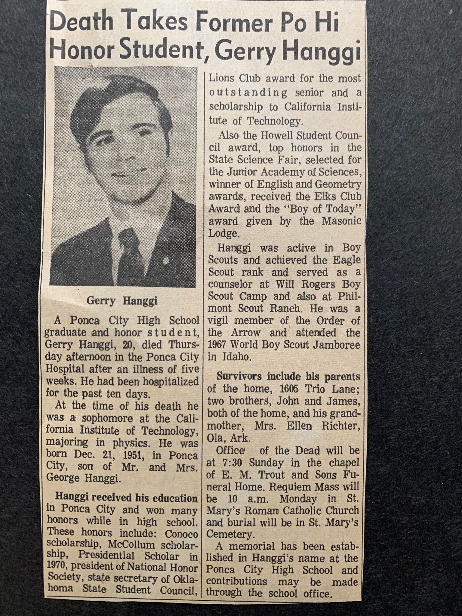 Gerry Hanggi obituary